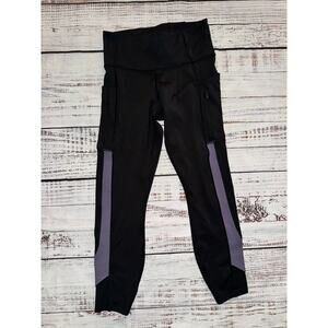 Athleta Ultimate Stash Craft Tight 7/8 Black Purple Size SP Small Petite